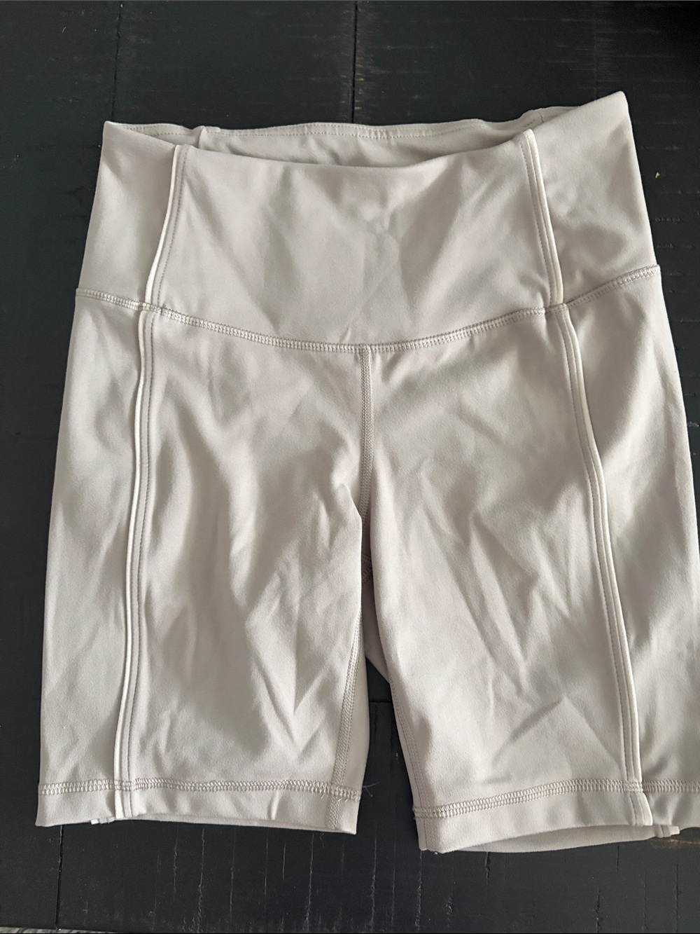 High-Waist Women's Bike Shorts - Cream
